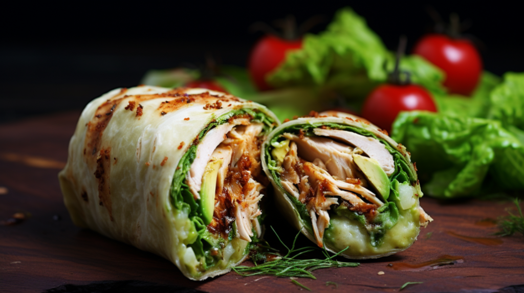 Wrap de Frango com Abacate Combinação Perfeita para Perder Peso 2 Wrap de Frango com Abacate Combinação Perfeita para Perder Peso
