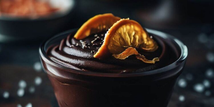 Deliciosa Mousse de Chocolate Amargo com Toque Cítrico de Laranja e Pitada de Sal Marinho 2 Mousse de Chocolate Amargo com Raspas de Laranja e Sal Marinho