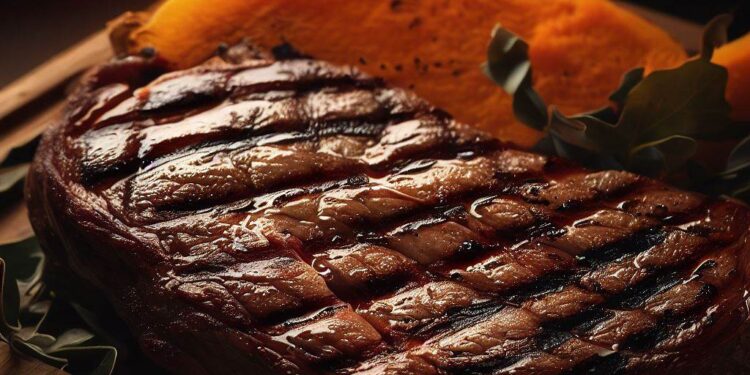 Bife Grelhado com Abóbora: Magreza e Sabor em Harmonia! 2 Bife Grelhado com Abóbora: Magreza e Sabor em Harmonia!
