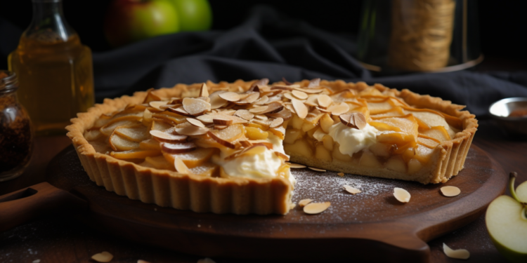 Tarte de Maçã com Creme de Baunilha e Crosta Crocante