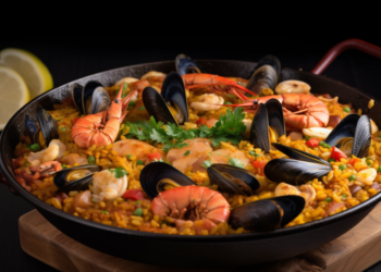 Paella de Frutos do Mar e Chouriço – Um Sabor do Mar
