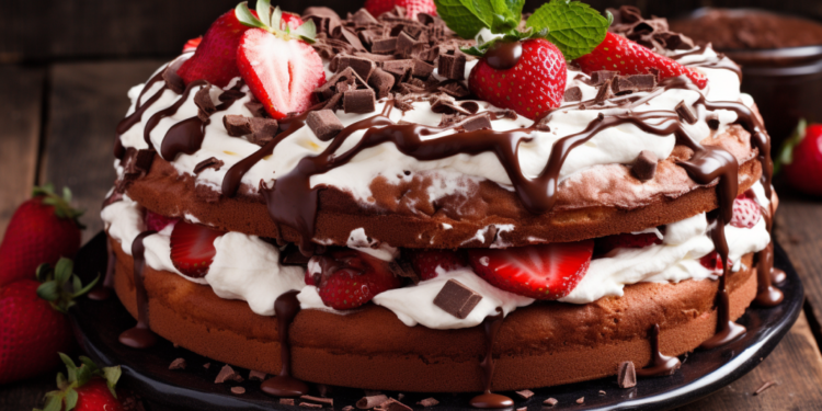 Bolo de Morango com Chantilly e Chocolate: Um Delicioso Deleite 2 Bolo de Morango com Chantilly e Chocolate