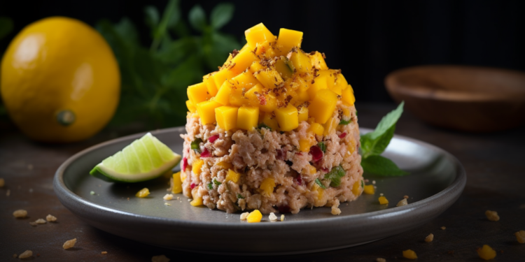 Tartare Tropical de Manga e Atum com Crocante de Quinoa | Receita Exclusiva 2 Tartare Tropical de Manga e Atum com Crocante de Quinoa
