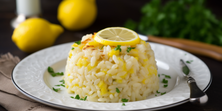 Risoto de Limão Siciliano e Manjericão